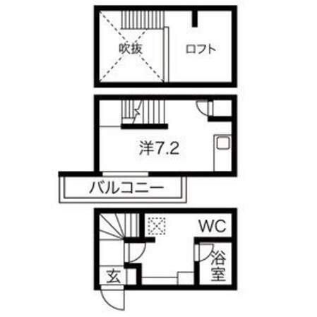 道徳駅 徒歩10分 1-2階の物件間取画像